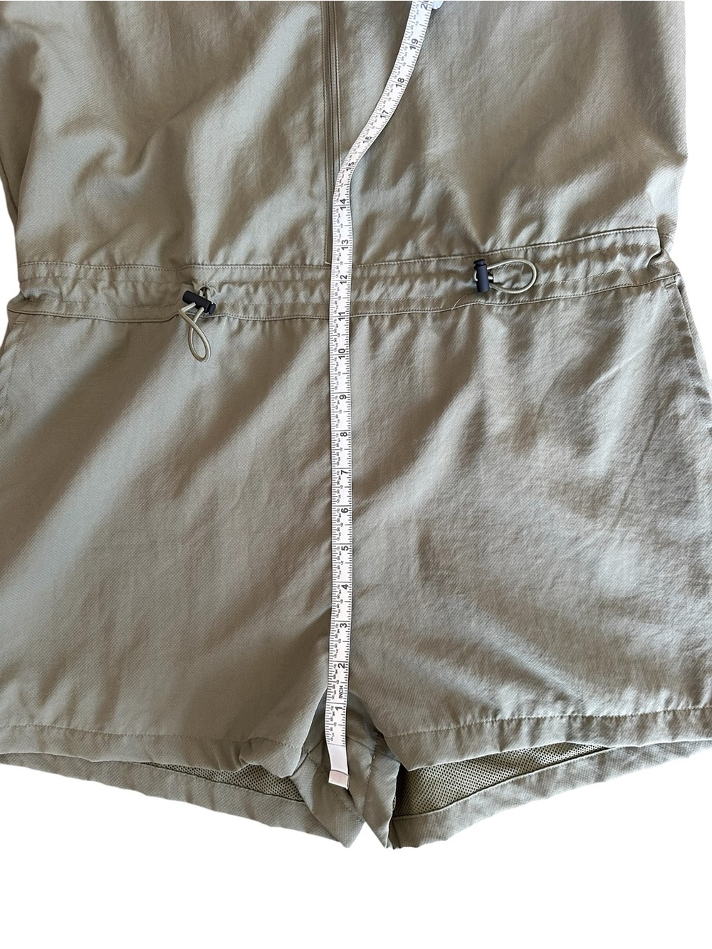 PUMA Classic Woven Utility Jumpsuit Deep Lichen Olive Green Women’s Size Medium - Picture 7 of 9